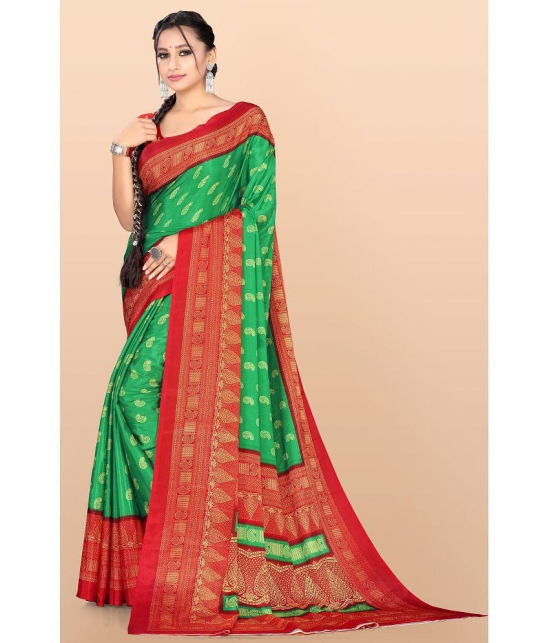 LEELAVATI - Multicolor Crepe Saree With Blouse Piece ( Pack of 1 ) - Multicolor