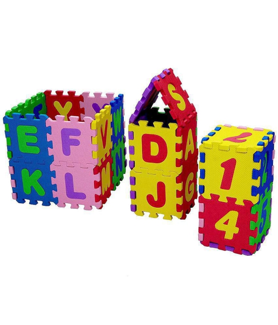 THRIFTKART - Foam Capital Alphabets and Numbers Learning Interlocking Puzzle Foam Mat for Kids (Multicolor)