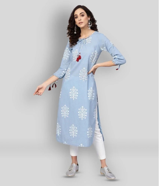 Yash Gallery - Multicolor Cotton Womens Straight Kurti - XXL