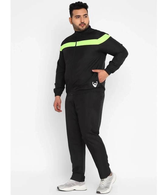 YUUKI - Black Polyester Regular Fit Striped Mens Sports Tracksuit ( Pack of 1 ) - None