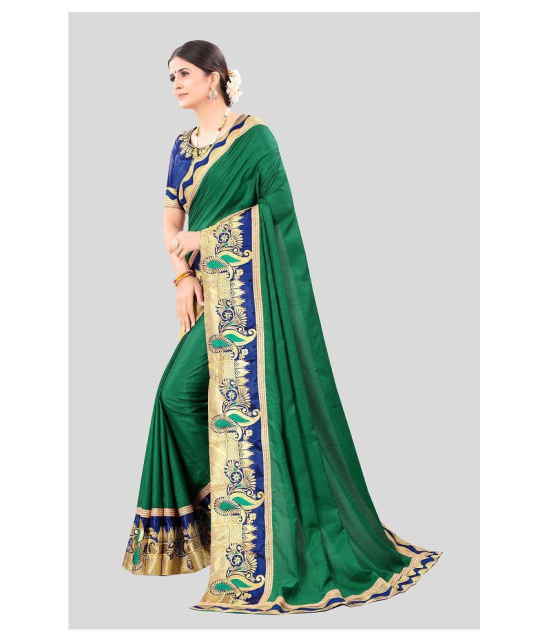 offline selection Green Dola Silk Saree - Single