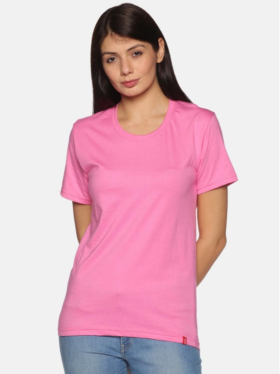 4 Women Cotton Round Neck T-shirts-3XL / Pink