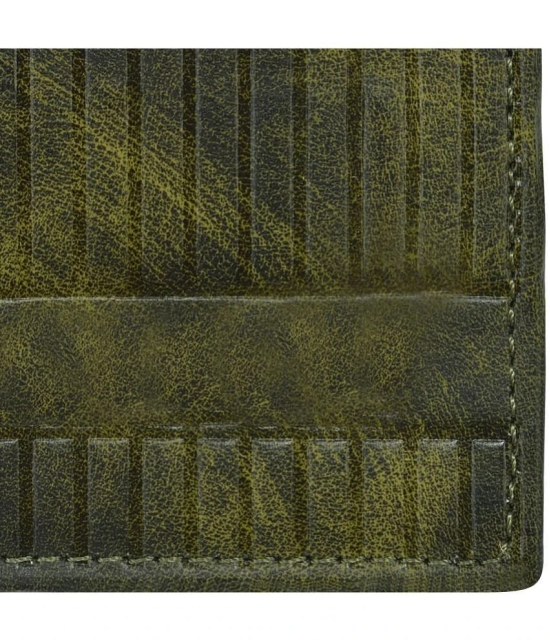 GEEO - Green Faux Leather Mens Two Fold Wallet ( Pack of 1 ) - Green