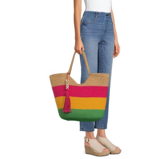 Colourfull Jute Tote Bag for womens