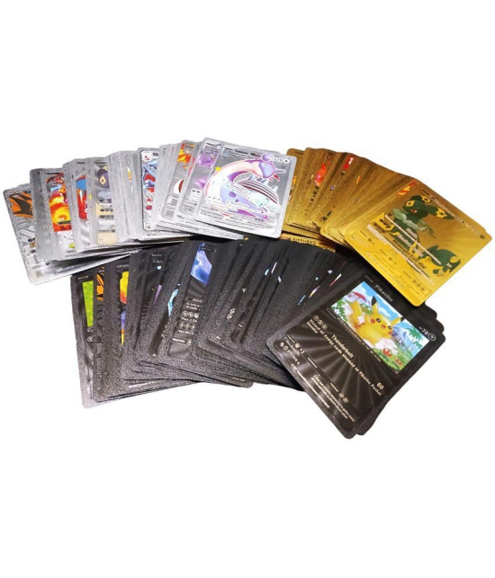 POKEMON  165PCS PLAYING POKEMON CARDS 55gold/55black/55silver