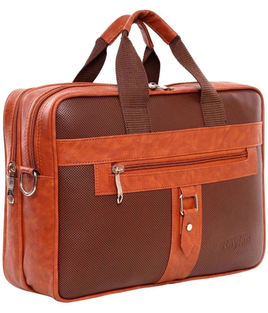 Raylan Brown Leather Office Bag - Brown