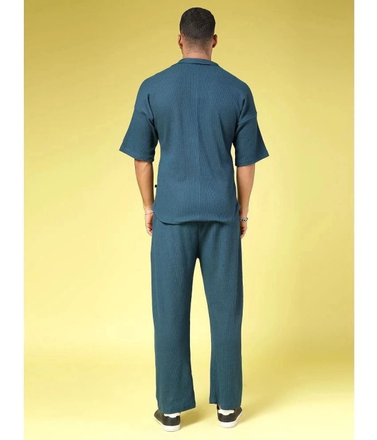 Rigo Teal Cotton Relaxed Fit Mens Tracksuit ( Pack of 1 ) - None