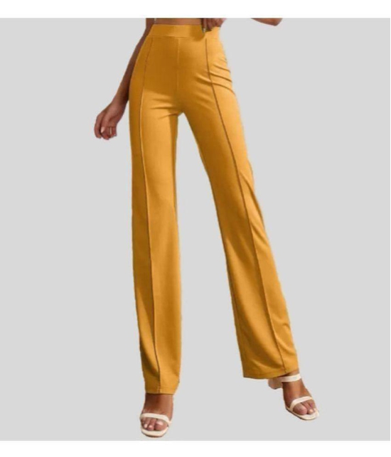 Gazal Fashions - Mustard Cotton Blend Bootcut Womens Bootcut Pants ( Pack of 1 ) - None