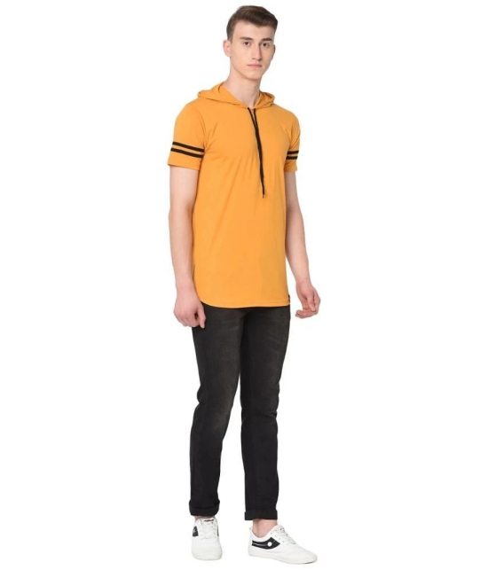 Glito - Mustard Cotton Blend Regular Fit Mens T-Shirt ( Pack of 1 ) - None