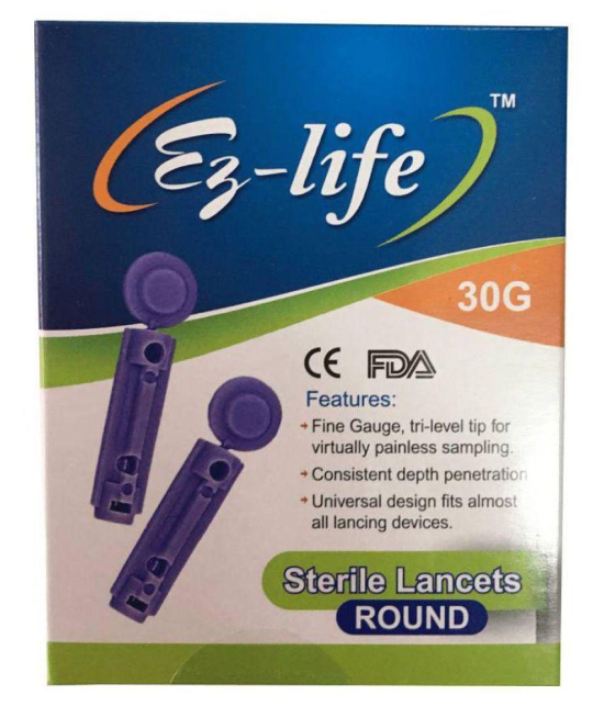 EZ Life Glucometer Lancets 100 Expiry May 2025