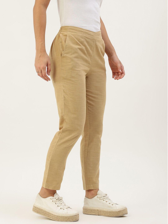 Women Slim Fit Cropped Cotton Trouser