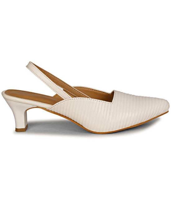 Commander Shoes White Womens Sandal Heels - None