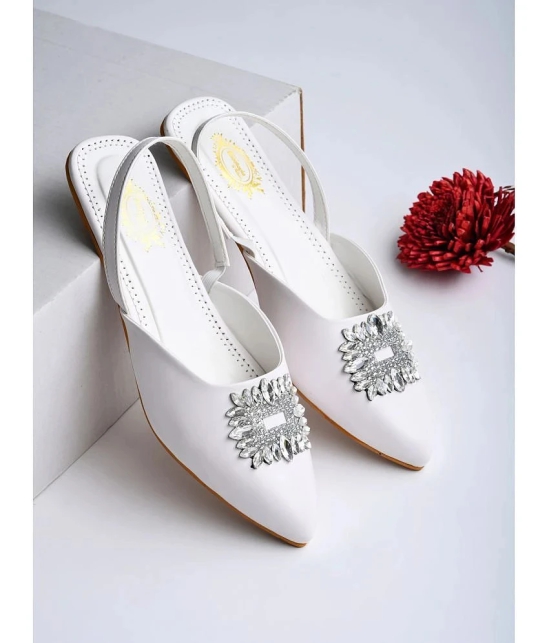 Shoetopia - White Womens Flats - None