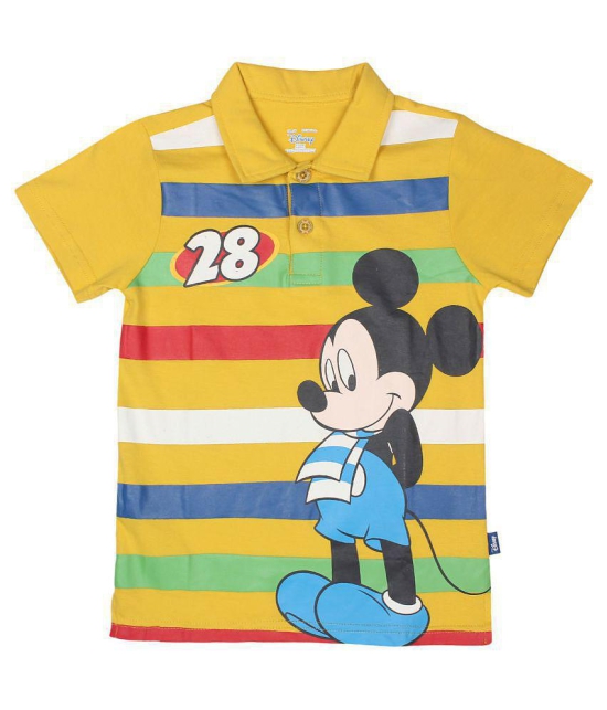 Proteens Boys Yellow Disney Printed Round Neck T-Shirts - None