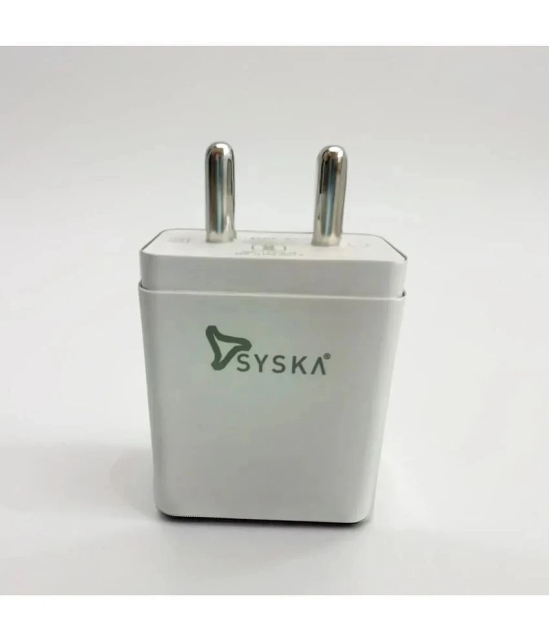 Syska Type C 3A Wall Charger - White