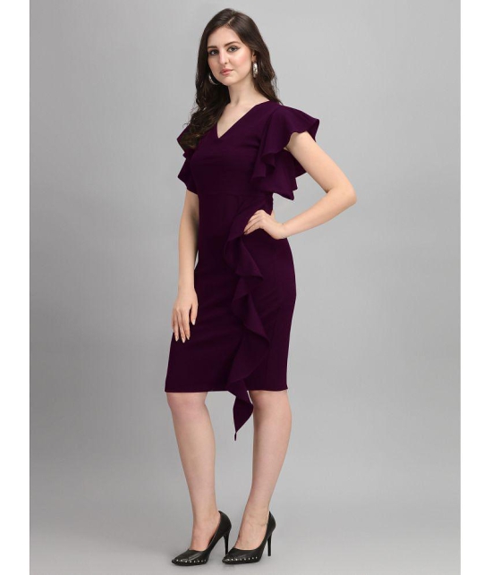 Sheetal associates - Purple Polyester Blend Women's Bodycon Dress ( Pack of 1 ) - None