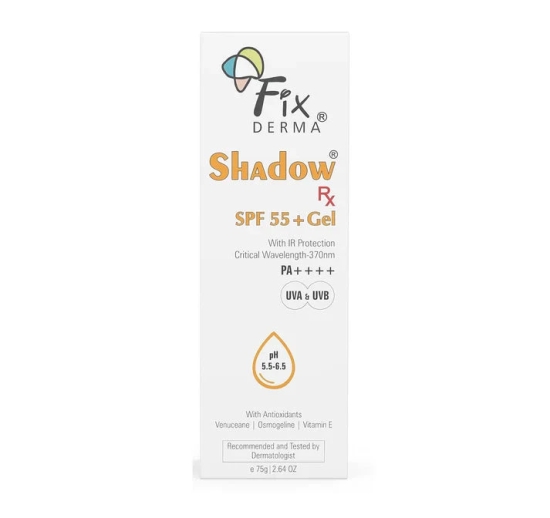 Fixderma shadow Rx spf 55+ Gel 75gm