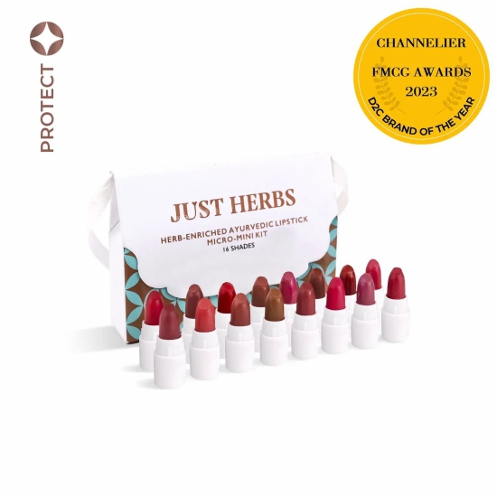 Herb Enriched Ayurvedic Lipstick Micro-Mini Kit - Just Herbs