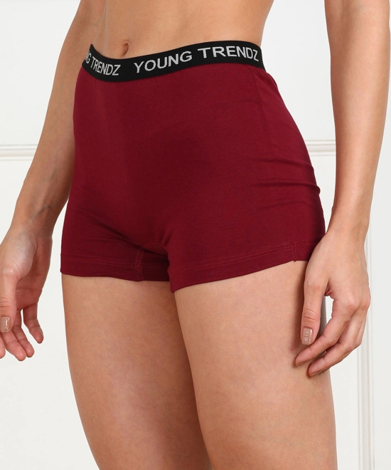 Young trendz Women Boy Short Maroon Panty-L / Maroon