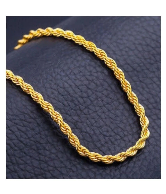 Jewar Mandi Chains Gold Plated Designer Brass & Copper Chains - Golden