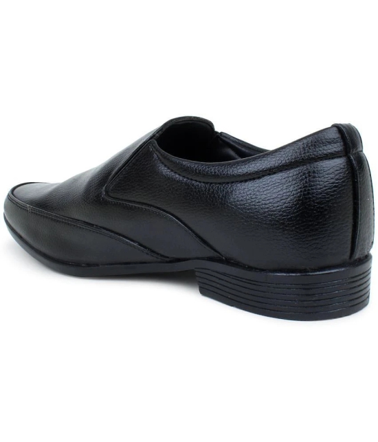 Action Office Artificial Leather Black Formal Shoes - None