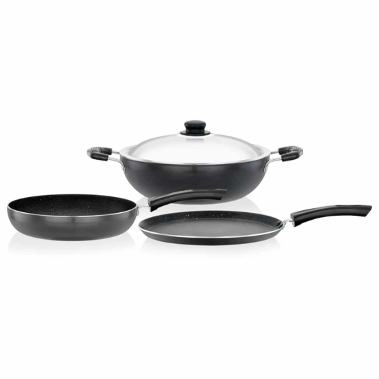 Premier Non Stick Induction Bottom 4 Piece Set With Steel Lid HG-902