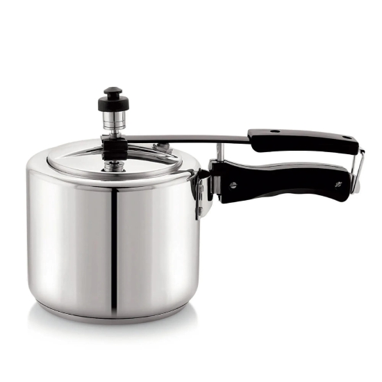 Chef Impact Bonded Stainless Steel Tri-Ply Bottom Pressure Cooker Inner Lid Silver 3 Litres