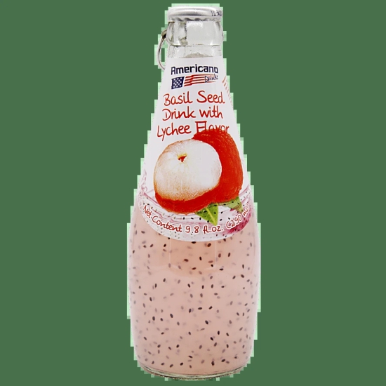 Americana Basil Seed Drinks Lychee, 290 Ml