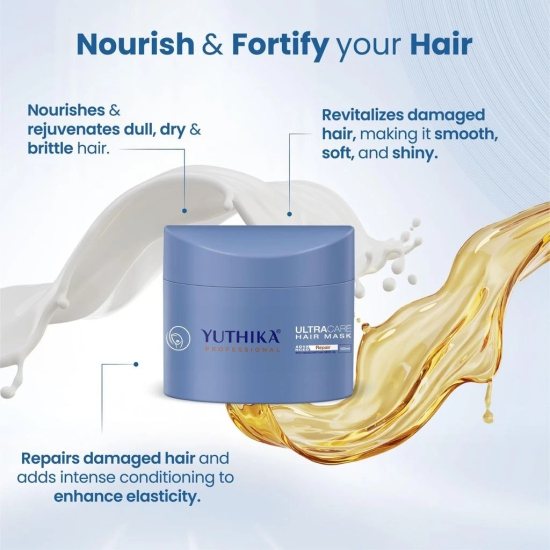 Yuthika Professional Ultra Care Hair Mask 500ml, Professional Hair Mask for Dull, Dry and Brittle hair, Advanced Hair Repair Mask