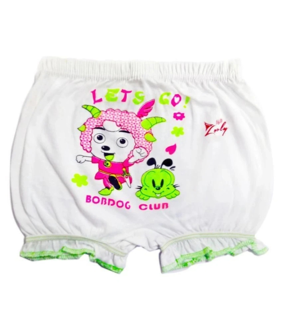 HAP - White Cotton Girls Bloomers ( Pack of 5 ) - None