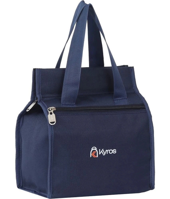 Kyros Blue Polyester Lunch Bag Pack of 2 - Blue