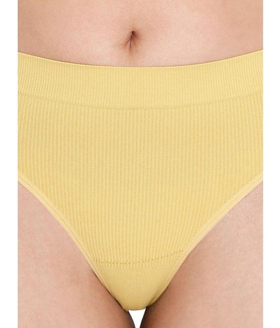 ILRASO - Yellow Poly Cotton Women's Bra & Panty Set ( Pack of 1 ) - None