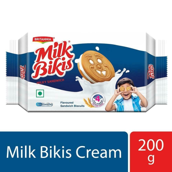 Britannia Milk Bikis Milky Sandwich Biscuits 200 g