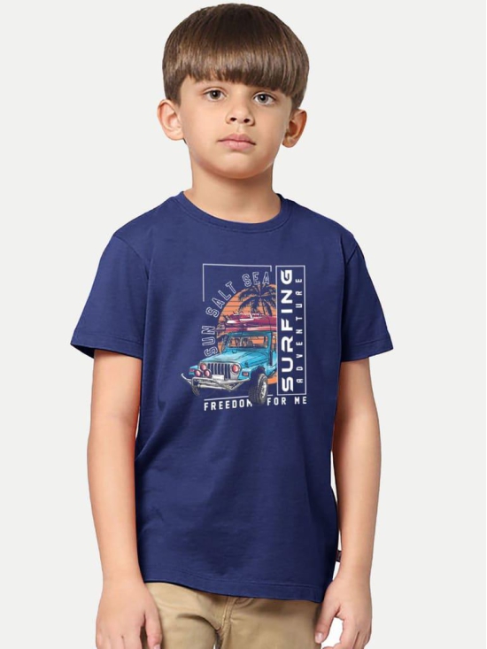 Teen Boys Navy Graphic Print T-Shirt