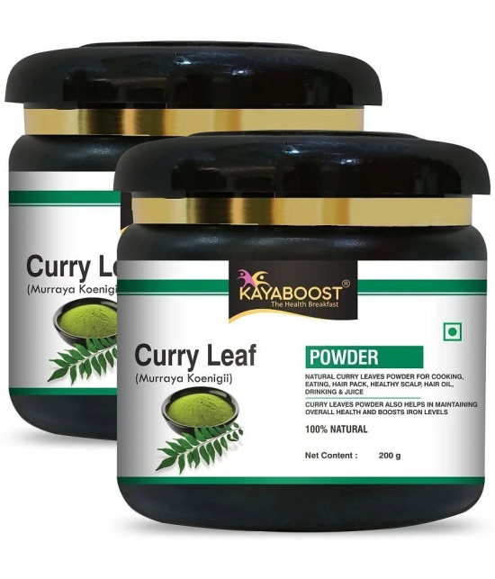 KAYABOOST Curry Leaves Powder for Hair Growth, Eating, Food, Pack of 2 (400 g)