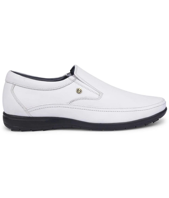 Liberty White Mens Slip On Formal Shoes - None