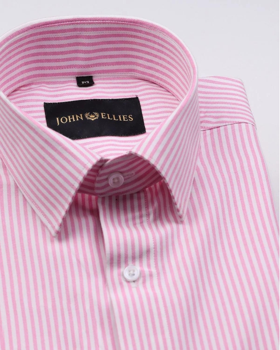 Zuazeiro Pink Stripe Oxford Cotton Shirt-44 / XL