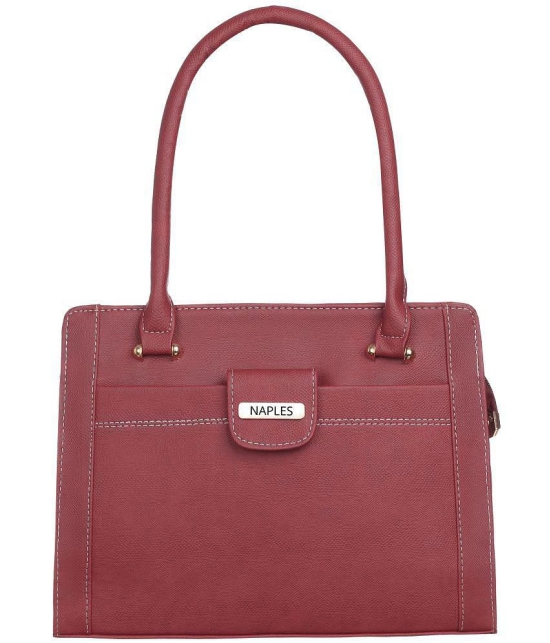 Naples - Maroon PU Shoulder Bag - Maroon