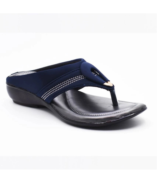 Dream Makers - Blue Womens Slip On Heels - None