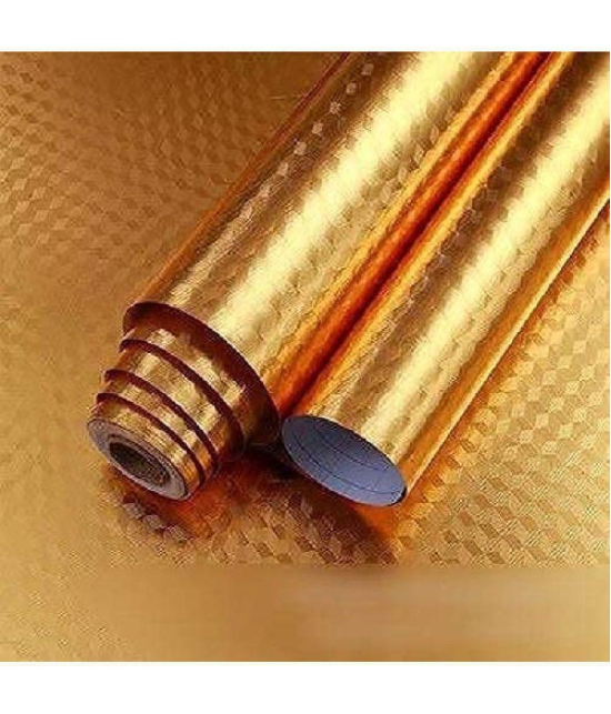 GEEO Golden Dimond for kitchen foil wallpaper, Wall Sticker ( 200 x 60 cms )