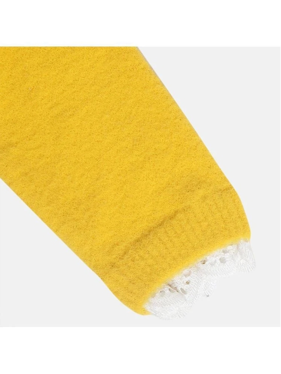 Miniklub Baby Girls Round Neck Full Sleeve Knit Sweater (Yellow Color) - None