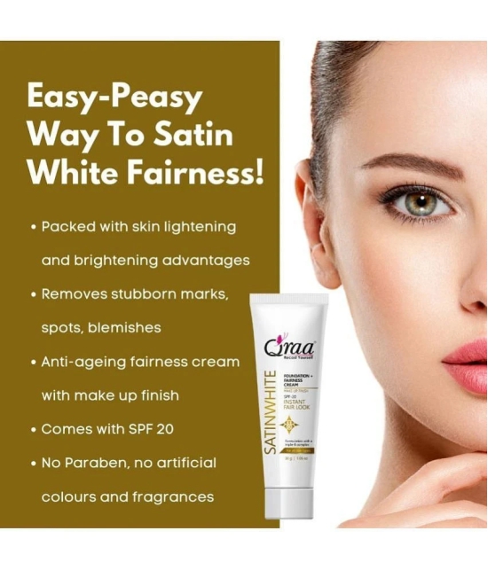 Qraa Satinwhite Foundation Fairness Cream| Instant Fair Look |Pack Of 4 |60Gm