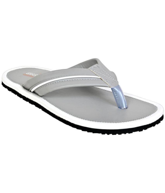 GRASS WALK - Gray Men''s Thong Flip Flop - None