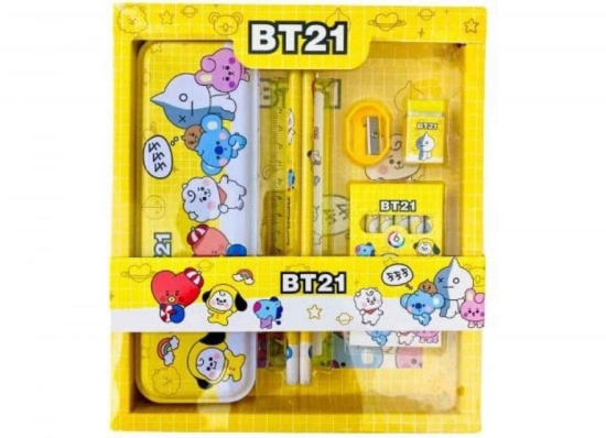 BT21 Character Stationery Set with Case