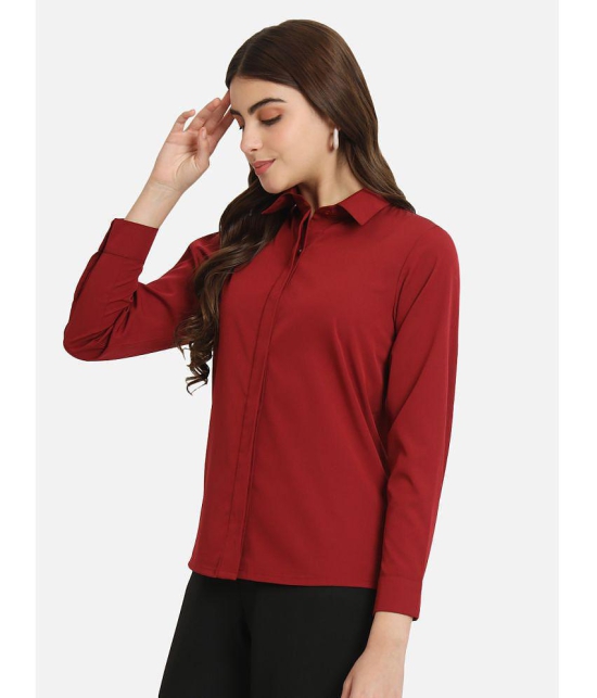 ALL WAYS YOU Red Crepe Womens Shirt Style Top ( Pack of 1 ) - None