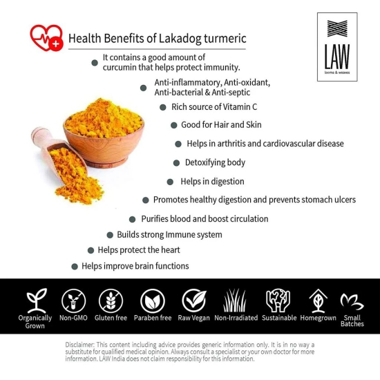 High Curcumin Lakadong Turmeric Powder – Directly sourced from the organic farmers of Lakadong Village – East and West Jantia Hills of Meghalaya