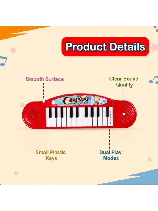 THRIFTKART  --   Battery Operated Multi-Functional Portable Organ/Piano/Keyboard Musical Toy for Kids/Babies/Girls/Boys/Gifts | Red Color, Power Source: 2xAA Battery (Not Included)