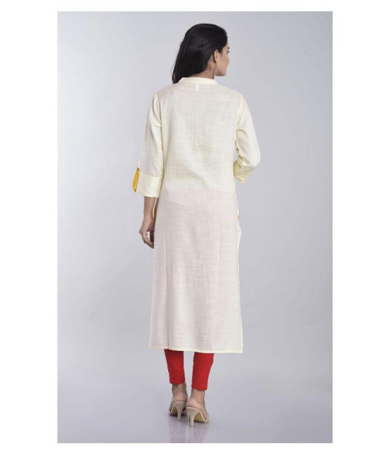 Kbz White Rayon Straight Kurti - 3XL