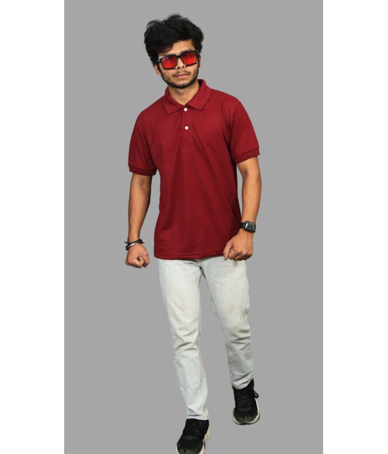 Forbro - Maroon Cotton Regular Fit Men's Sports Polo T-Shirt ( Pack of 1 ) - None