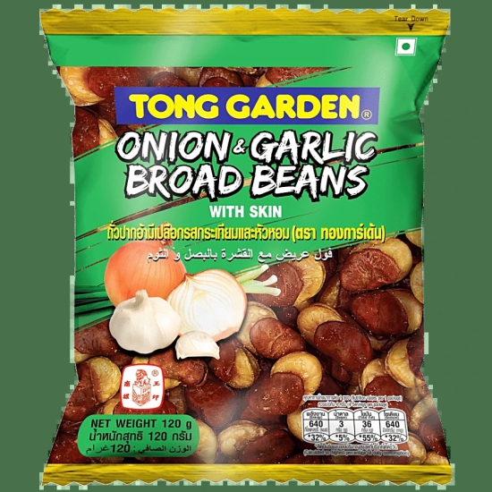 Tong Garden Tg 120G Onion Garlic Flvr Broad Beans, 120 Gm